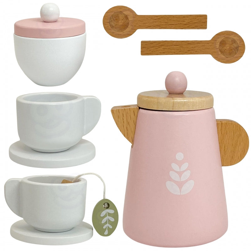 WOOPIE GREEN houten thee- en koffieset 12-delig