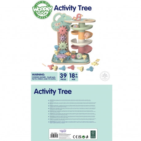 WOOPIE GREEN montessori 4-in-1 ballenbaan activiteitenboom