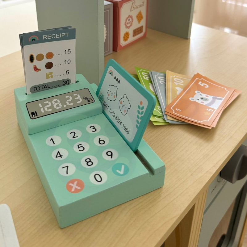 WOOPIE GREEN kruidenierswinkel multifunctioneel 5-in-1 kraampje 73 stuks