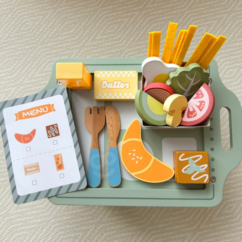 WOOPIE GREEN ontbijtset en restaurant - bestelspel met dienblad en accessoires