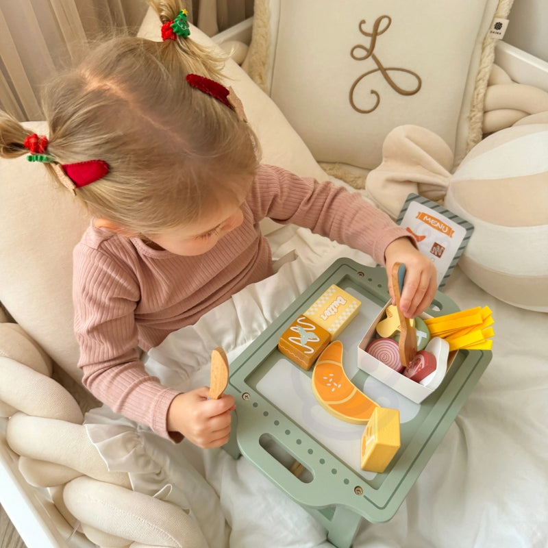 WOOPIE GREEN ontbijtset en restaurant - bestelspel met dienblad en accessoires