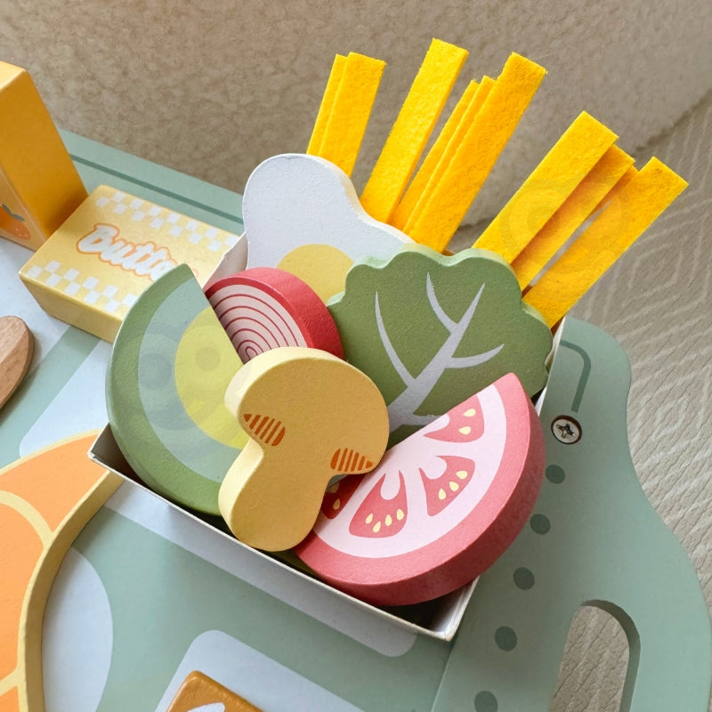 WOOPIE GREEN ontbijtset en restaurant - bestelspel met dienblad en accessoires